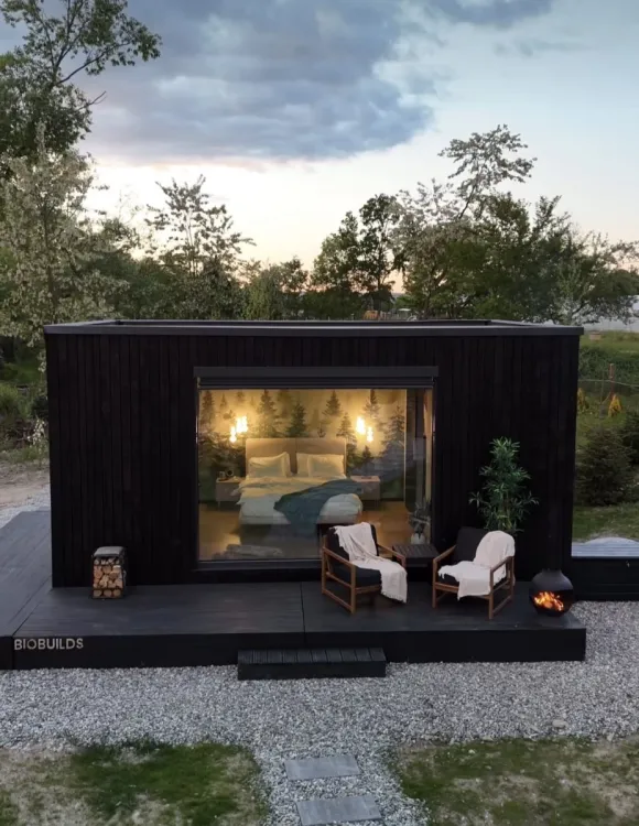 petite maison passive et préfabriquée de 24m2 BIOBUILDS