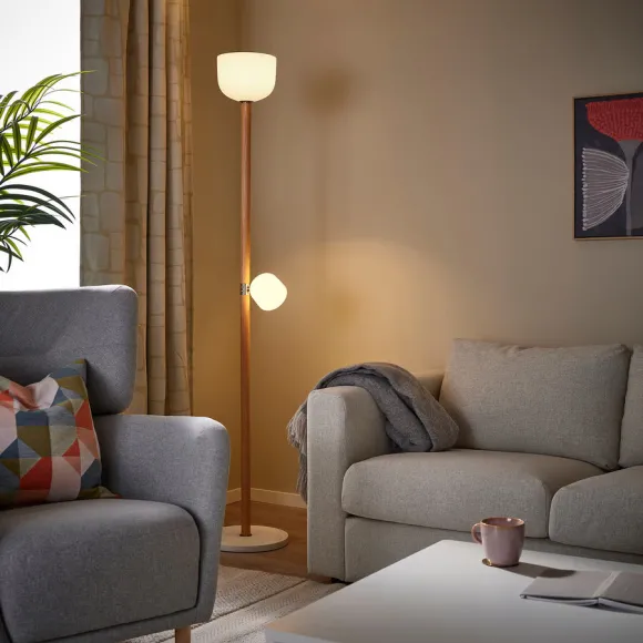 MOSSPLYM floor lamp IKEA catalog 2026 design Raffaella Mangiarotti