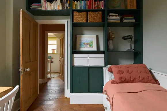 chambre terracotta et vert