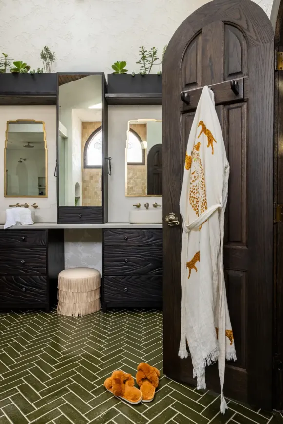 salle de bain décoration rustique chic