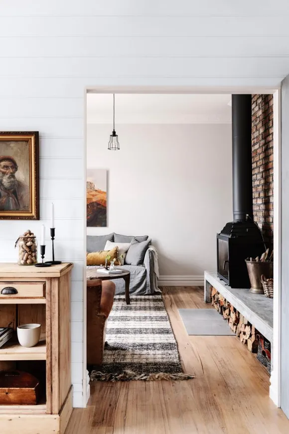 salon décoration rustique chic