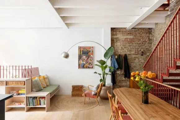 cuisine et salle à manger décoration contemporaine maison victorienne rénovée Londres