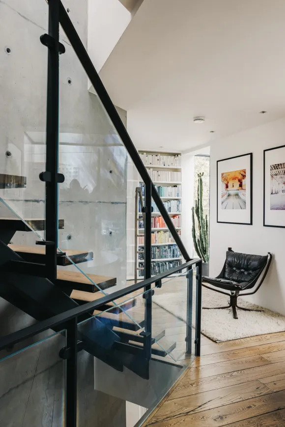 escalier style industriel bois et métal