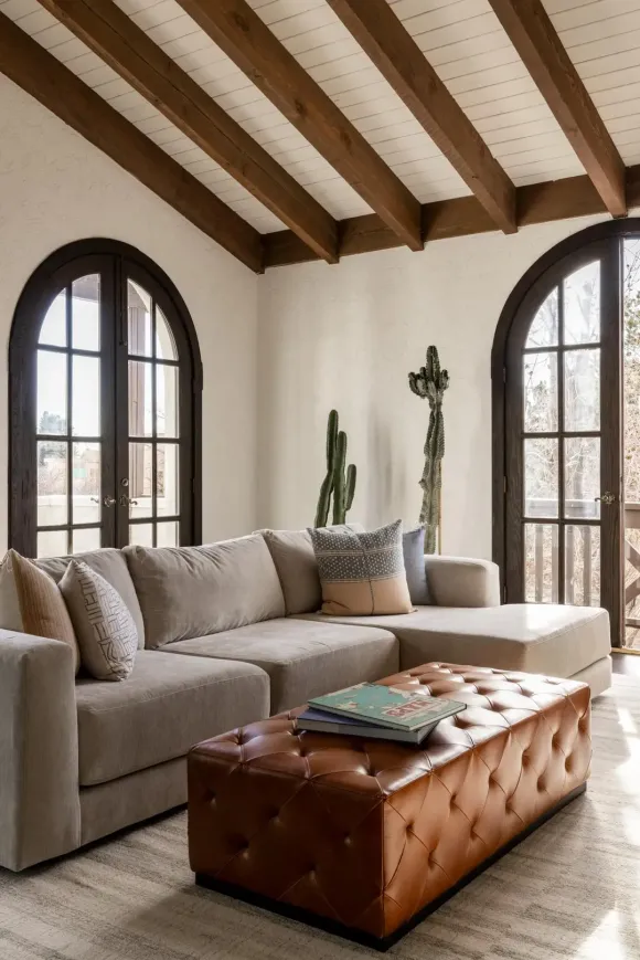 salon décoration rustique chic