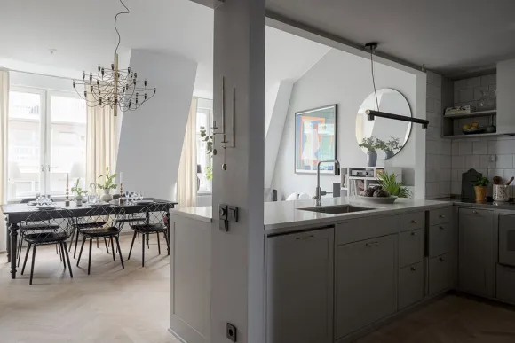 cuisine ouverte appartement en duplex