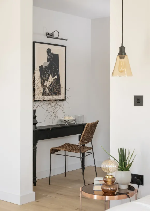 espace bureau dans chambre