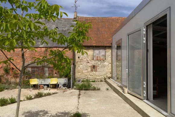 grange rénovée en maison architecte The Old Byre Ile de Wight