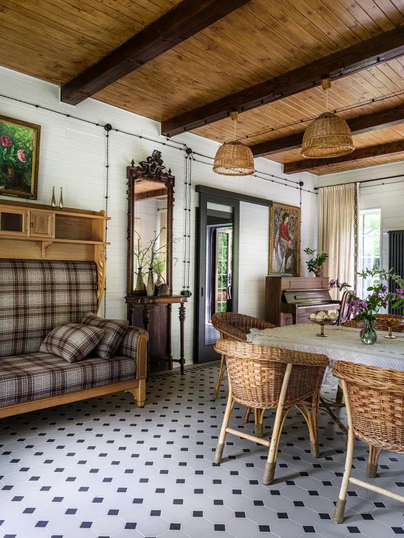 salle à manger décoration vintage