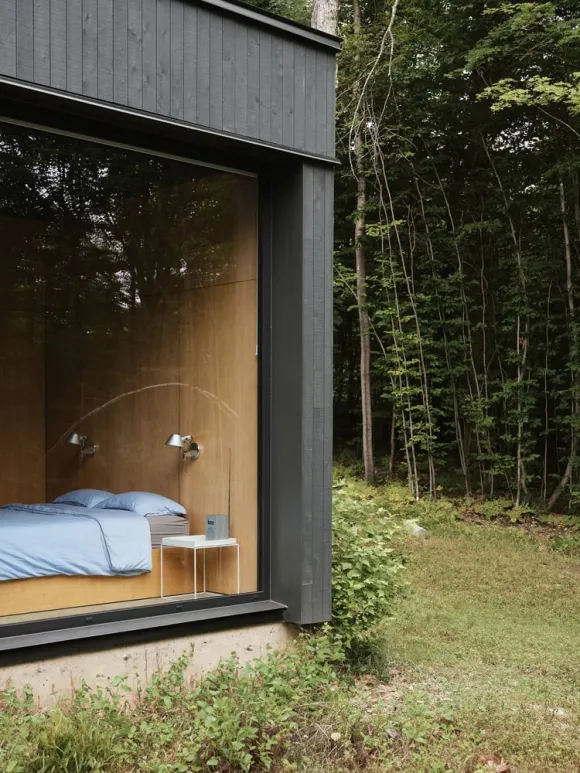 maison en bois contemporaine façade noire
