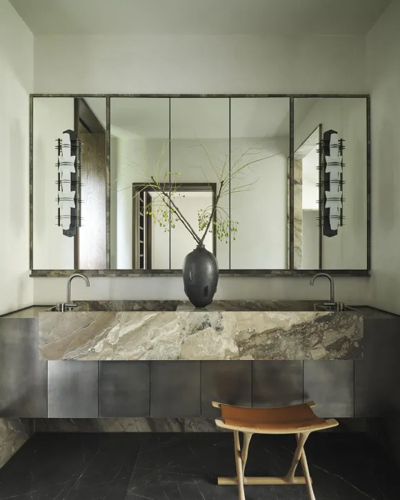 salle de bain marbre décoration contemporaine