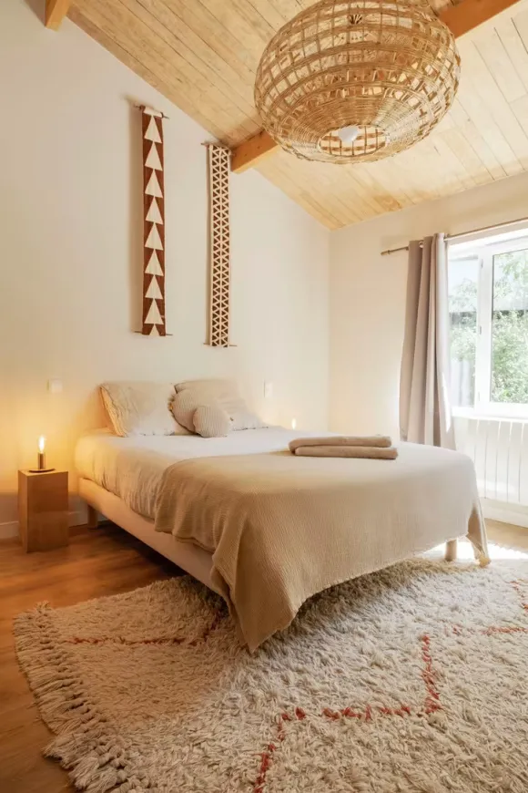 chambre décoration naturelle maison en bois