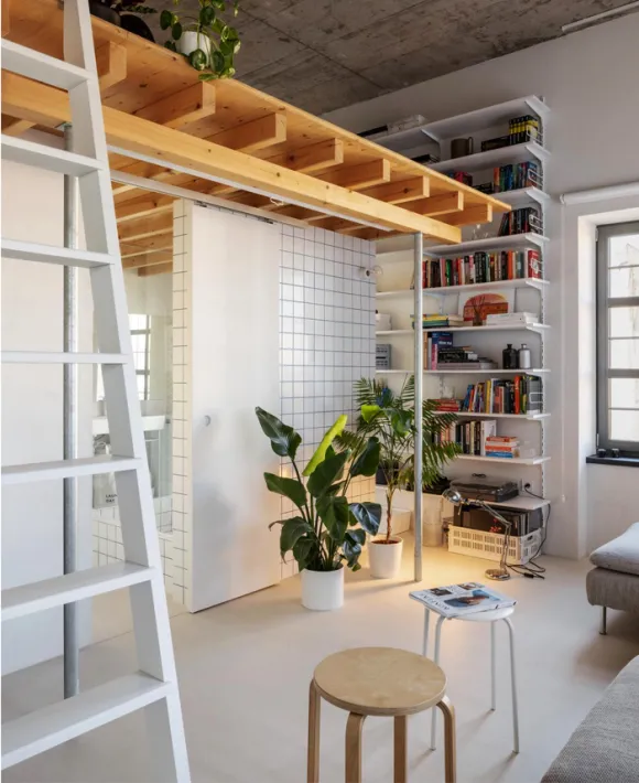 salon avec mezzanine appartement design Studio KILO / HONČ