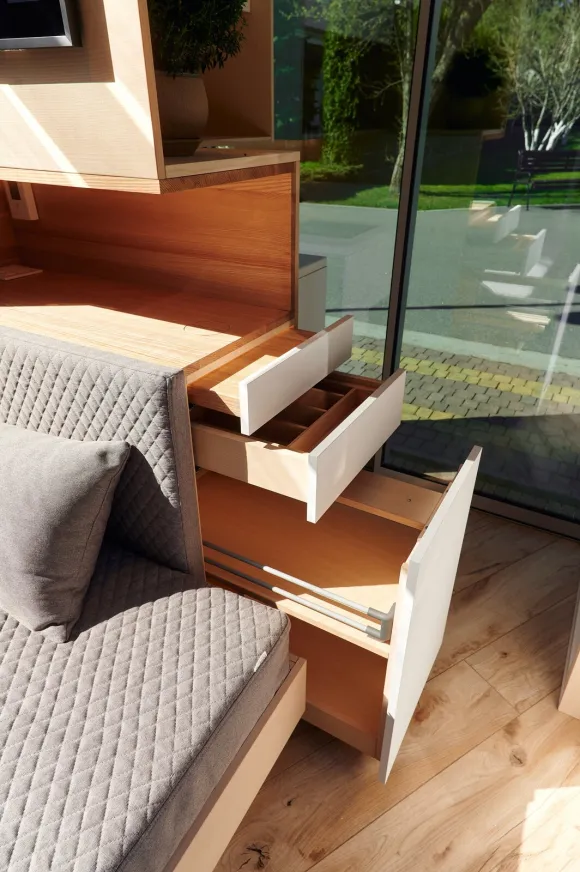 chambre avec rangement tiny house design