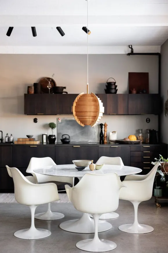 salle à manger et cuisine décoration scandinave