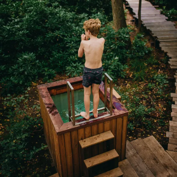 bain extérieur bois BushBox