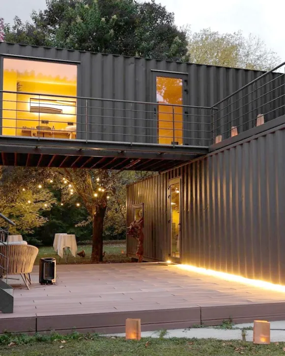 façade maison container