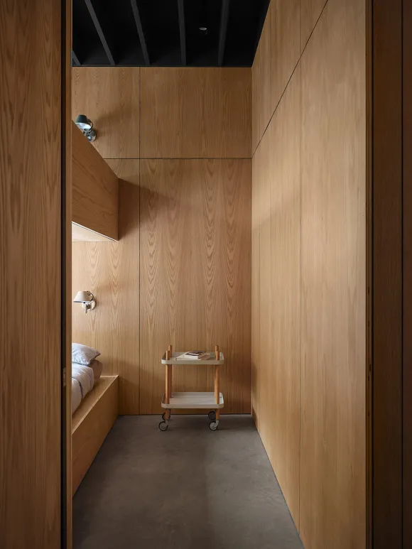 chambre lits superposés maison en bois contemporaine décoration design