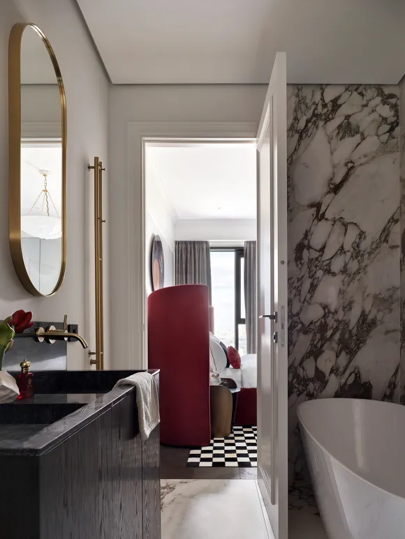 salle de bain marbre