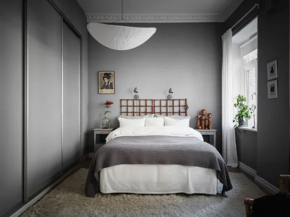 chambre grise décoration contemporaine