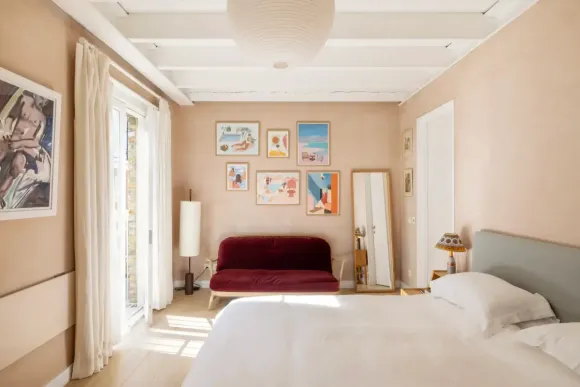 chambre décoration classique maison victorienne rénovée Londres