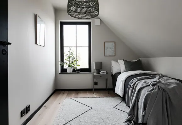 chambre adolescent grise