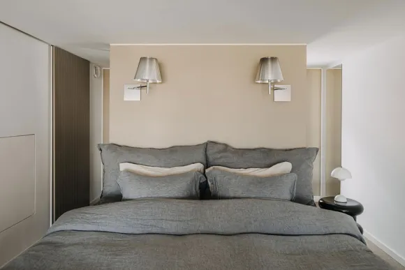 chambre sur mezzanine mini loft 52m2 en duplex décoration design