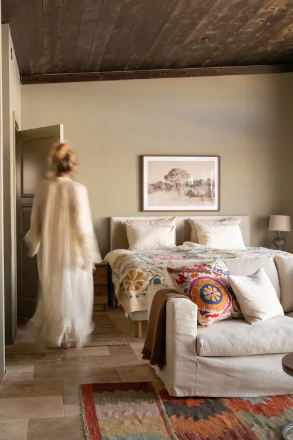 lit dans salon décoration contemporaine duplex 81m2