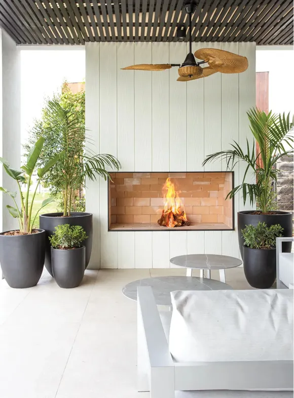 terrasse maison décoration contemporaine et naturelle