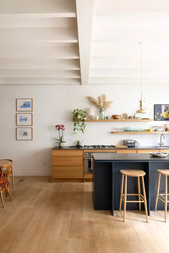 cuisine et salle à manger décoration contemporaine maison victorienne rénovée Londres