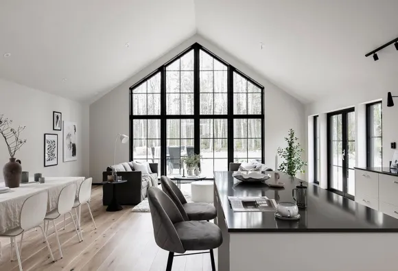 salon décoration design maison en bois