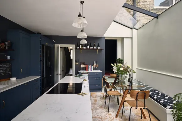 cuisine sur jardin maison victorienne décoration contemporaine