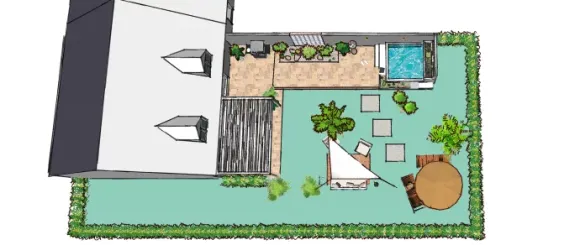 plan jardin de ville