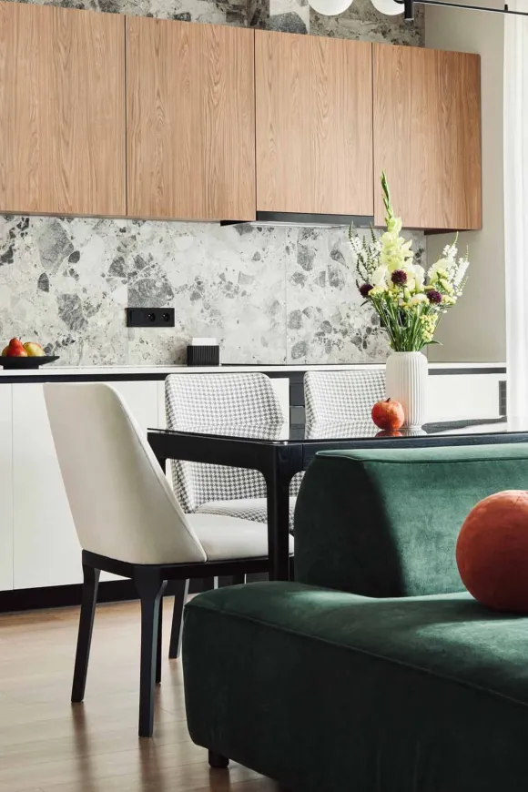 cuisine design ouverte appartement 105m2 décoration contemporaine