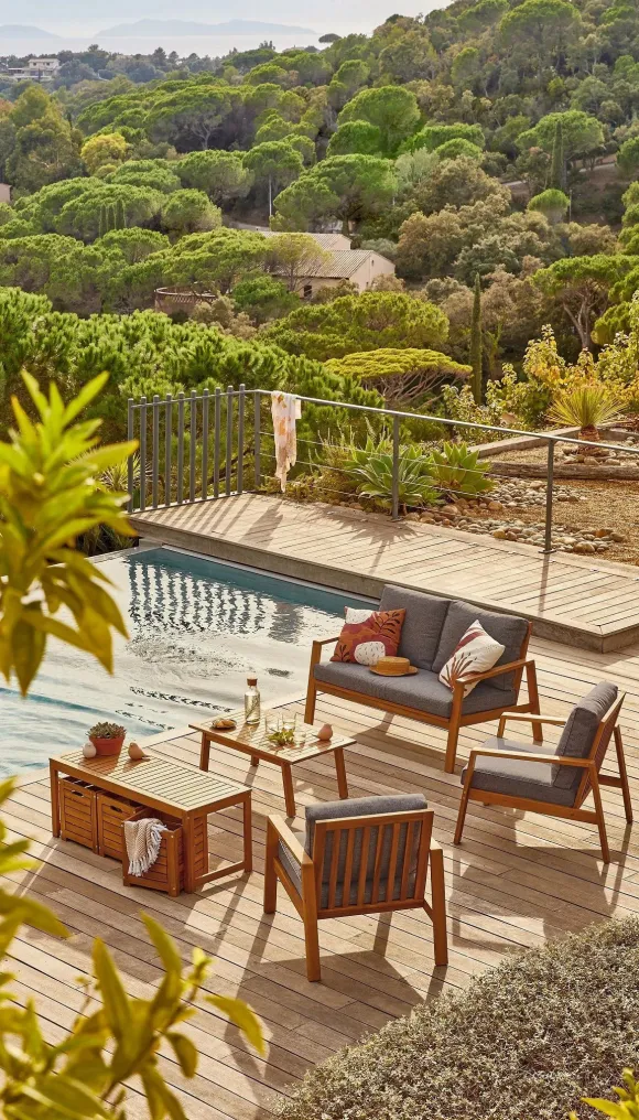 piscine avec terrasse bois