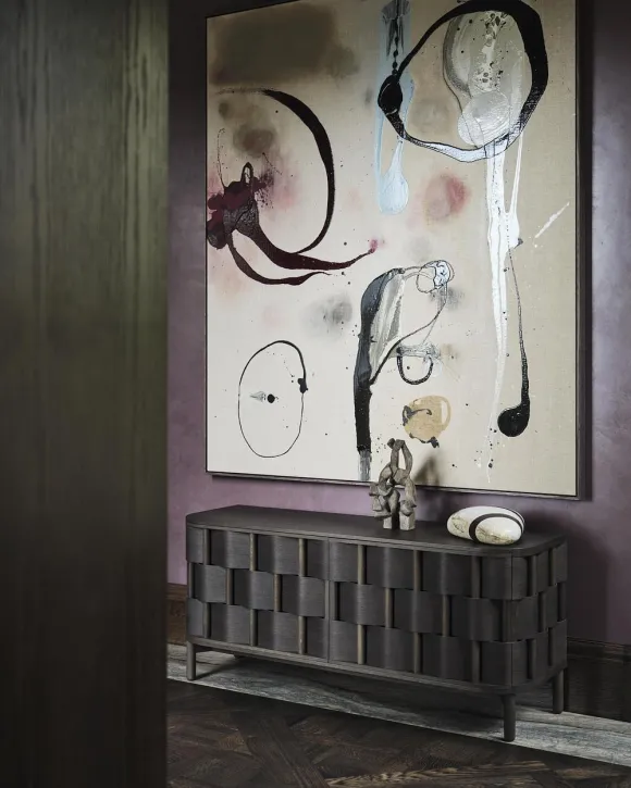 entrée mur violet décoration contemporaine