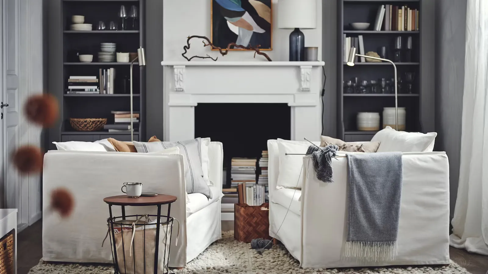 IKEA décore et aménage un salon traditionnel et contemporain