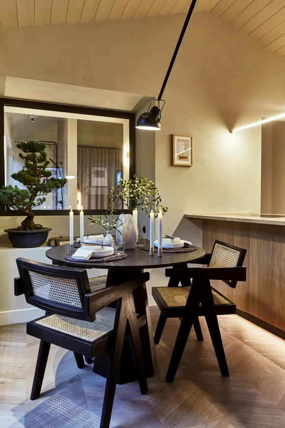 salle à manger maison bois préfabriquée 60m2