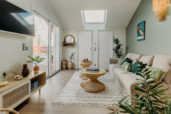 salon appartement avec terrasse