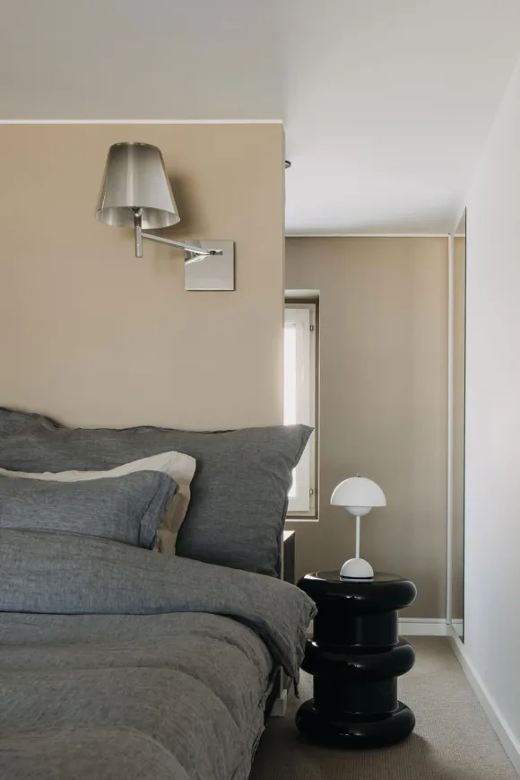 chambre sur mezzanine mini loft 52m2 en duplex décoration design