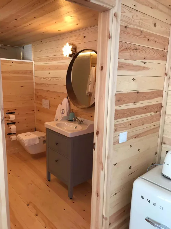 salle de bain lambris bois