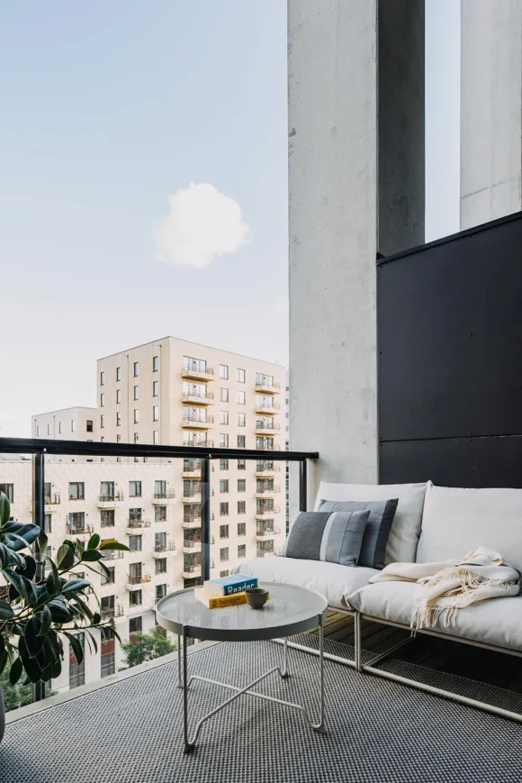 terrasse mini loft 52m2 en duplex décoration design