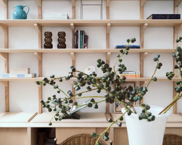 dining room natural decor period apartment in Lisbon