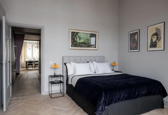 chambre décoration grise