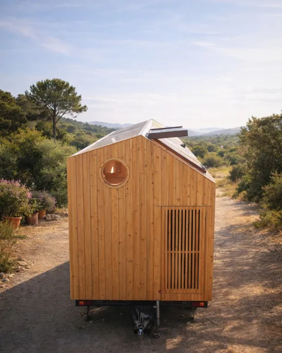 tiny house minimaliste en cèdre par Madeiguincho