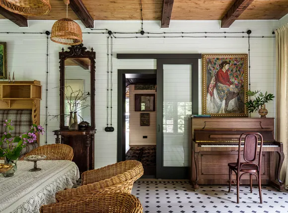 salle à manger décoration vintage