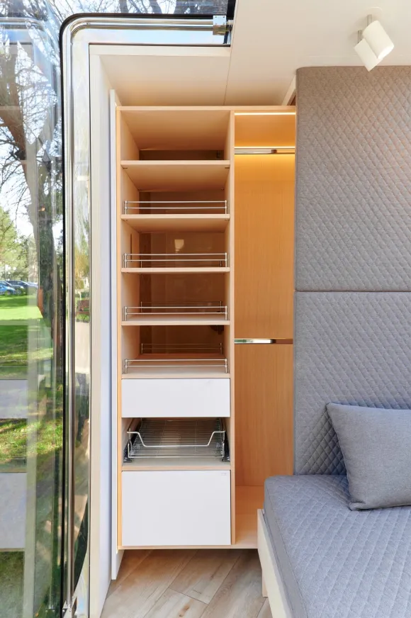 chambre avec rangement tiny house design