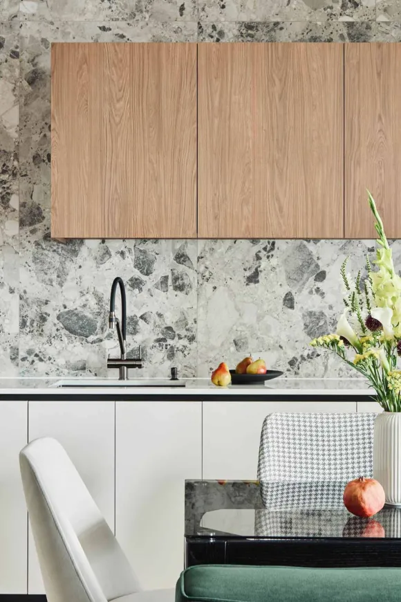 cuisine design ouverte appartement 105m2 décoration contemporaine