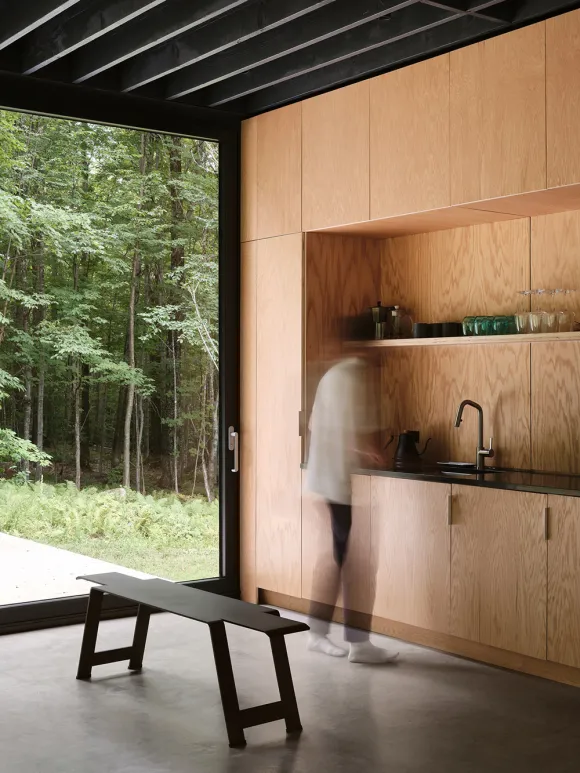 cuisine ouverte maison en bois contemporaine décoration design