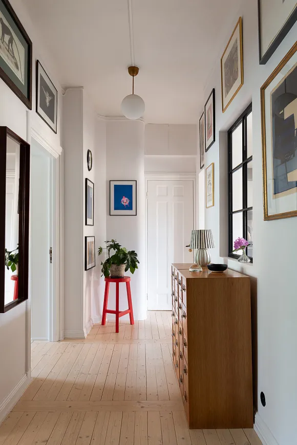 entrée décoration scandinave bohème et vintage