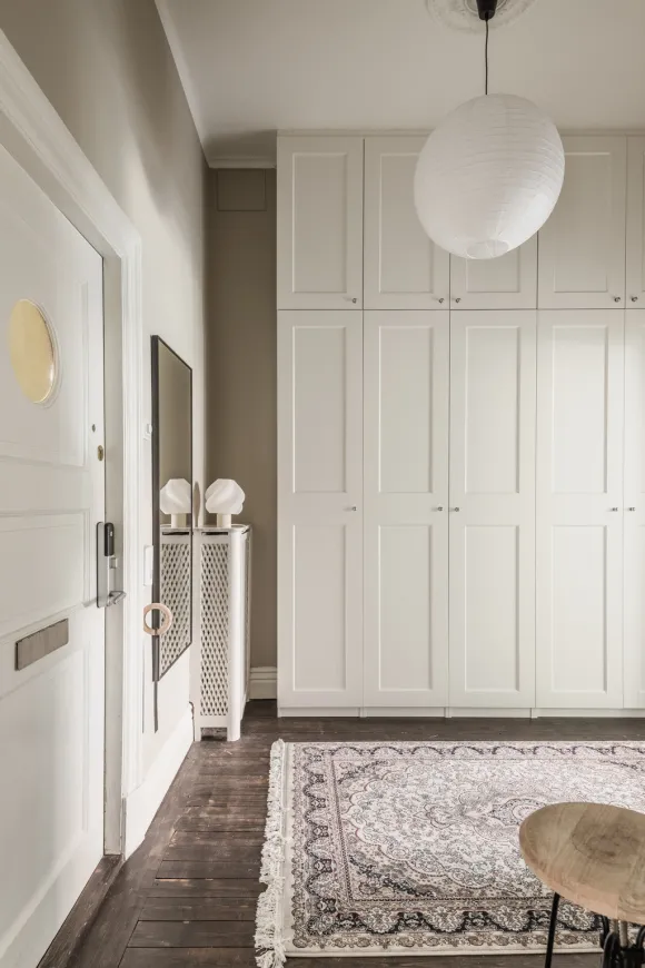 entrée avec tapis décoration scandinave